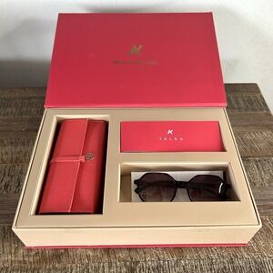 Yalea Sunglasses Leymah SYA034N Octagon Tortoise Gradient Italy Box Case NEW